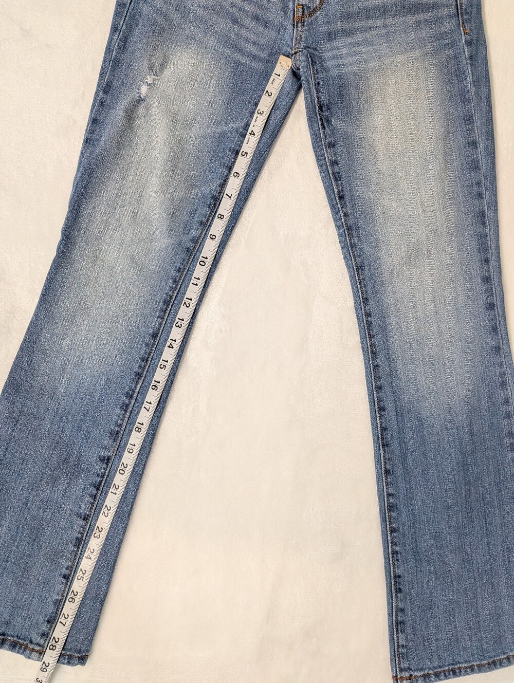 ❤️ 2009 American Eagle Low Rise Slim Boot Stretch Jeans Size 2 Short - Picture 10 of 13